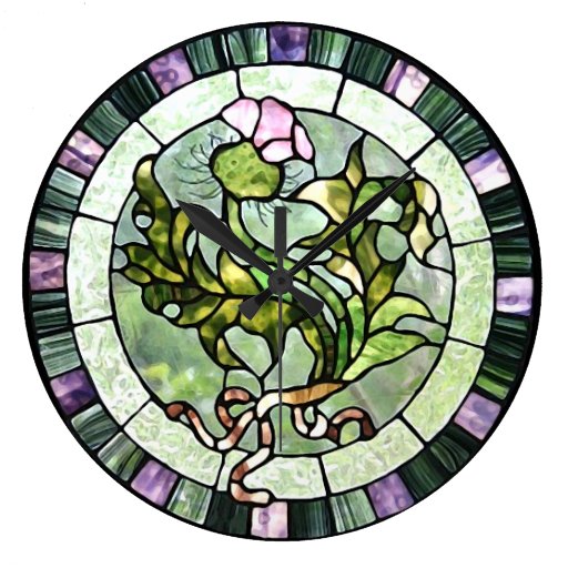 Image of Scottish Thistle Large Clock