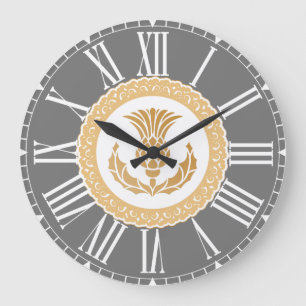 Scottish Thistle Large Clock