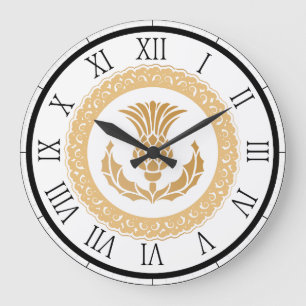 Scottish Thistle Large Clock