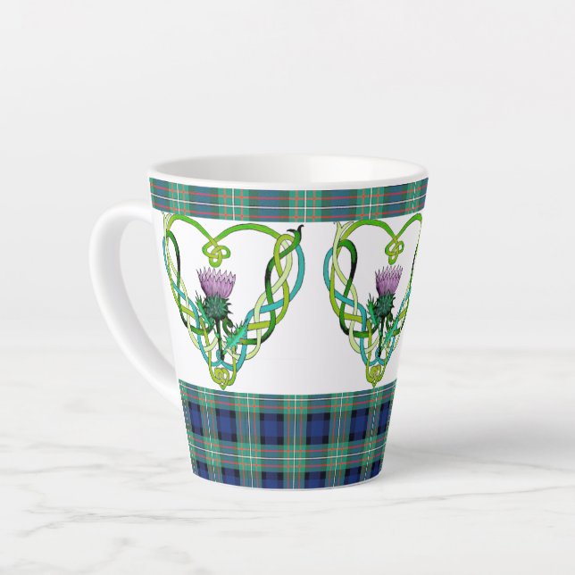 Scottish Thistle Latte Mug (Left Angle)