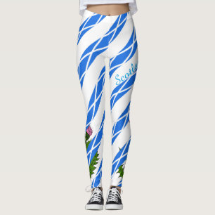 Scottish thistle leggings