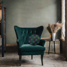 Scottish Thistle on Dark Tartan Custom Monogram