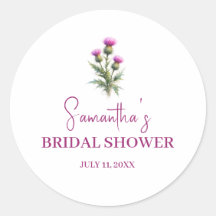 Scottish Thistle Purple Floral Bridal Shower