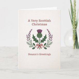 Scottish Thistle Seasons Greetings Christmas Card
