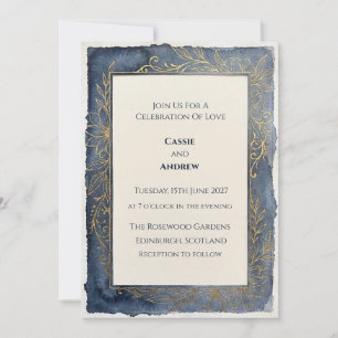 Scottish Thistle Tartan Wedding Invitation Digital