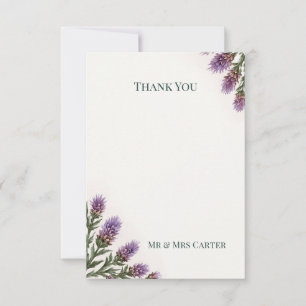 Scottish Thistle  Thank You Card