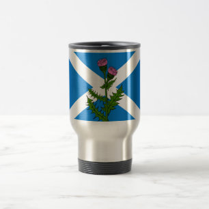 Scottish thistle travel mug
