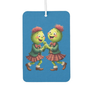 Scottish Thistles Wearing Plaid Dancing Ceilidh Car Air Freshener