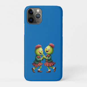 Scottish Thistles Wearing Plaid Dancing Ceilidh iPhone 11 Pro Case