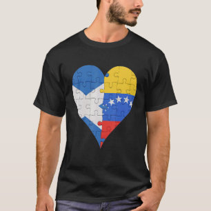 Scottish Venezuelan Flag Heart T-Shirt