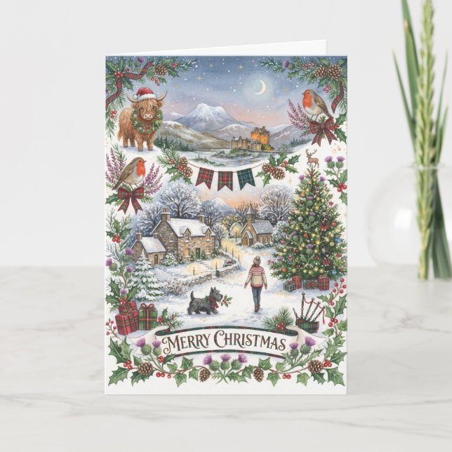 Scottish Village Christmas Card (Front)
