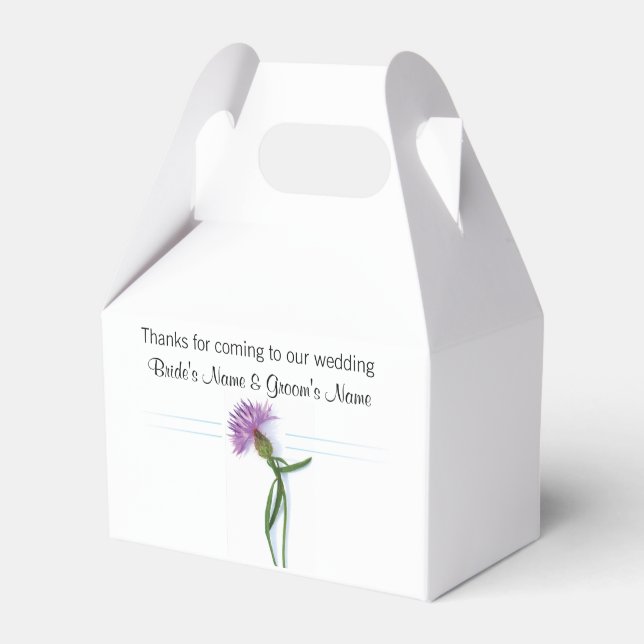 Scottish Wedding Souvenirs, Gifts, Giveaways Favour Box (Front Side)