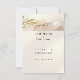 Scottish Wildflower Save the Date Card
