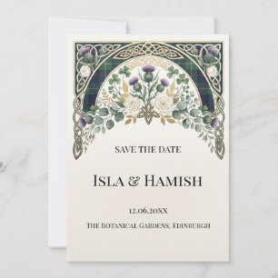 Scottish Wildflower Save the Date Card