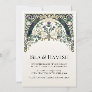 Scottish Wildflower Wedding Invitation
