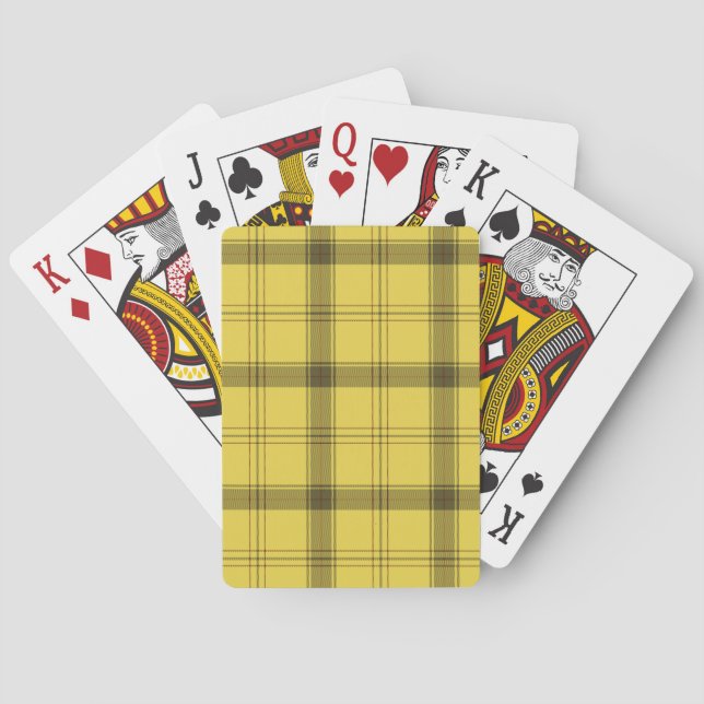 Scottish Yellow Tartan Playing Cards (Back)