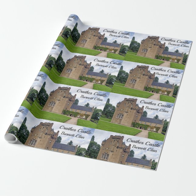 ScottishBurnett Clan Crathes Castle Wrapping Paper (Unrolled)