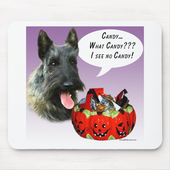 ScottishTerrier Halloween Candy Mouse Mat (Front)