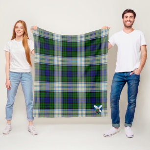 Scotts Blackwatch Dress Modern Tartan Plaid Fleece Blanket