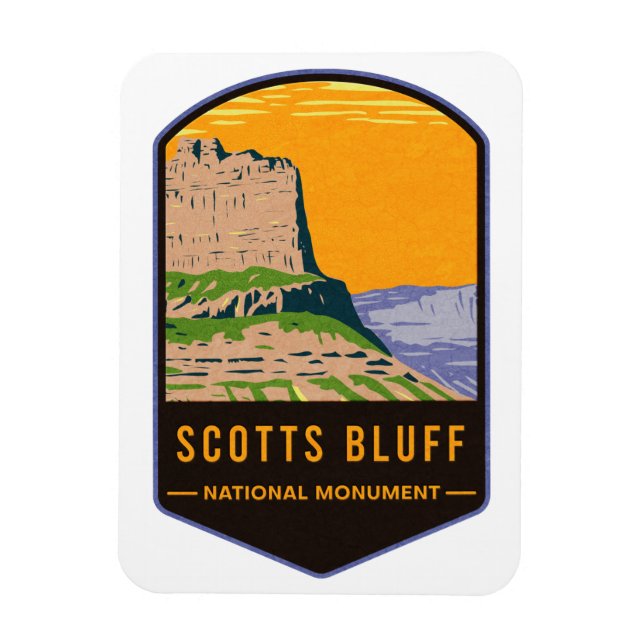 Scotts Bluff National Monument Magnet (Vertical)