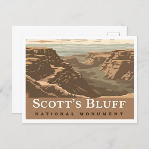 Scotts Bluff National Monument Nebraska USA Travel Postcard