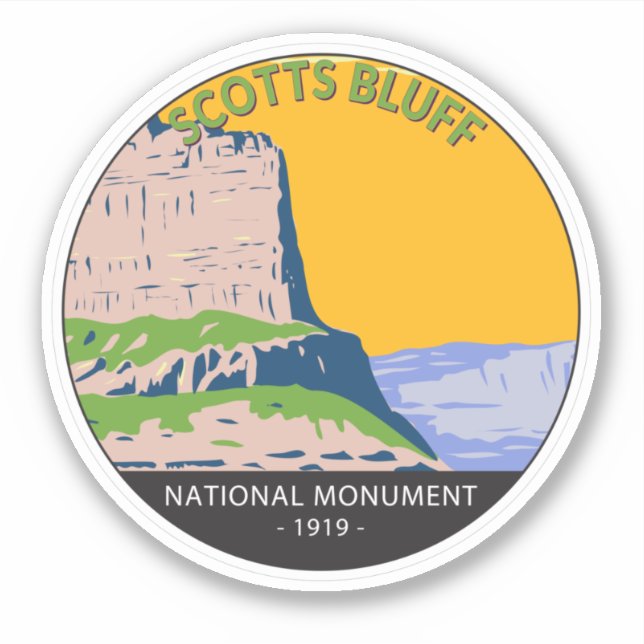 Scotts Bluff National Monument Nebraska Vintage (Front)