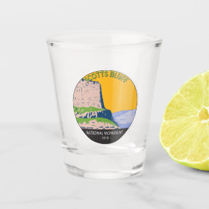 Scotts Bluff National Monument Nebraska Vintage  Shot Glass