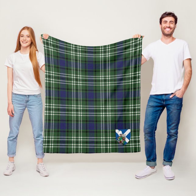 Scotts Blyth Tweeside District Tartan Plaid Fleece Blanket (In Situ)