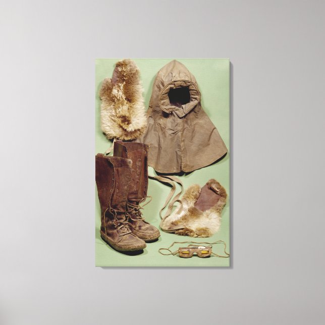 Scott's clothing used on the Antarctic Canvas Print (Front)