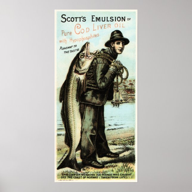 Scott's Emulsion Cod Liver Oil Vintage Advertising Poster (Front)