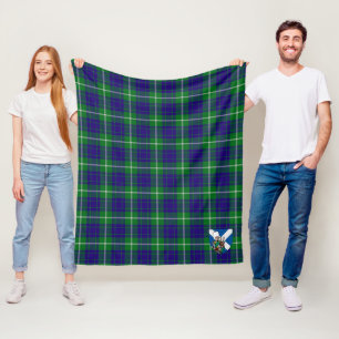 Scotts Hamilton Hunting Tartan Plaid Fleece Blanket
