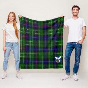 Scotts Leslie Hunting Tartan Plaid Fleece Blanket