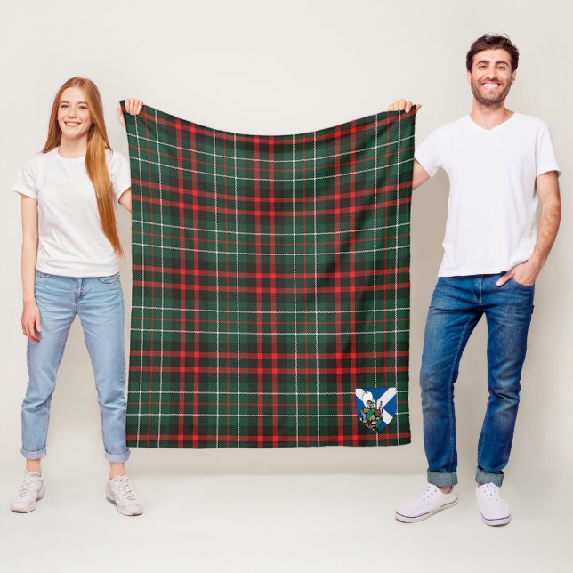 Scotts MacDiarmid Modern Tartan Plaid Fleece Blanket (In Situ)