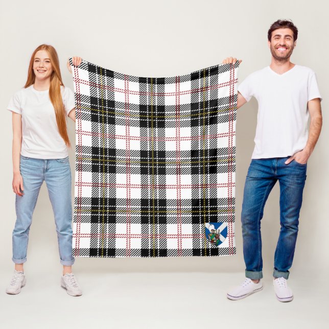 Scotts MacPherson Tartan Plaid Fleece Blanket (In Situ)