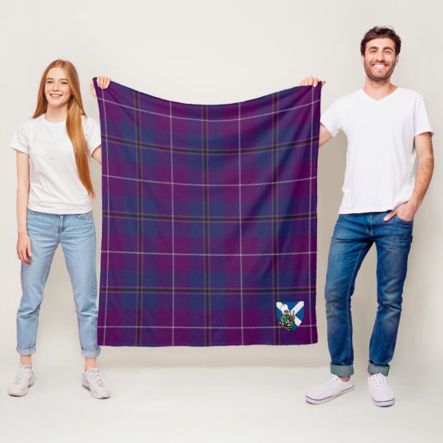 Scotts Pride Of Glencoe Tartan Plaid Fleece Blanket (In Situ)