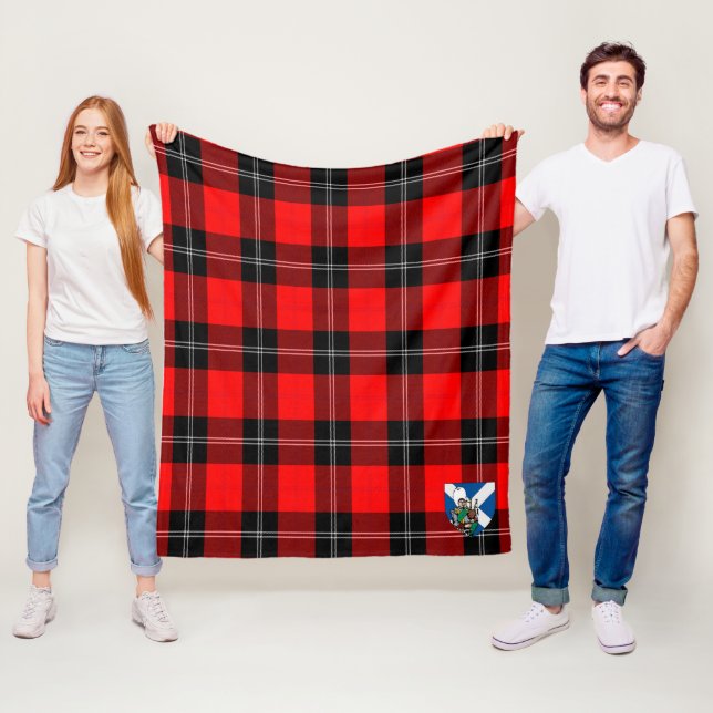 Scotts Ramsay Modern Tartan Plaid Fleece Blanket (In Situ)