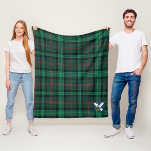 Scotts Ross Hunting Modern Tartan Plaid Fleece Blanket