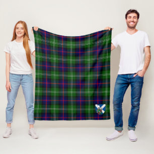 Scotts Sutherland Weathered Tartan Plaid Fleece Blanket