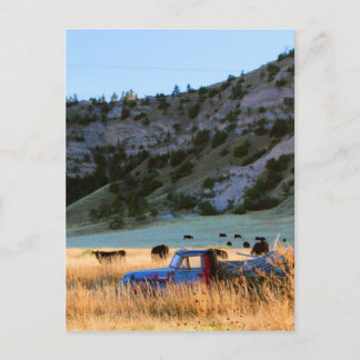 Scottsbluff Nebraska Farming Harvest Fall Sunset Postcard