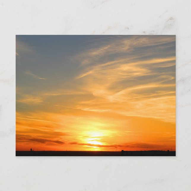 Scottsbluff Nebraska Farming Harvest Fall Sunset Postcard (Front)