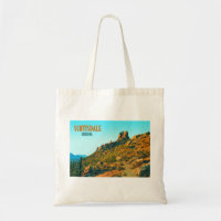 Scottsdale Arizona Cactus and Mountain Vintage