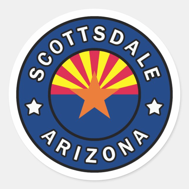 Scottsdale Arizona Classic Round Sticker (Front)