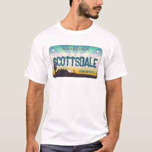 Scottsdale Arizona flag license plate shirt