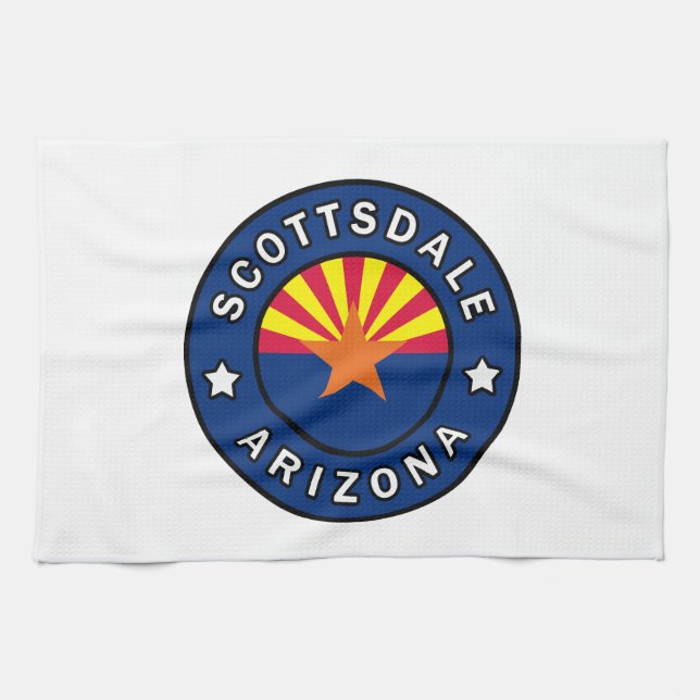 Scottsdale Arizona Tea Towel (Horizontal)
