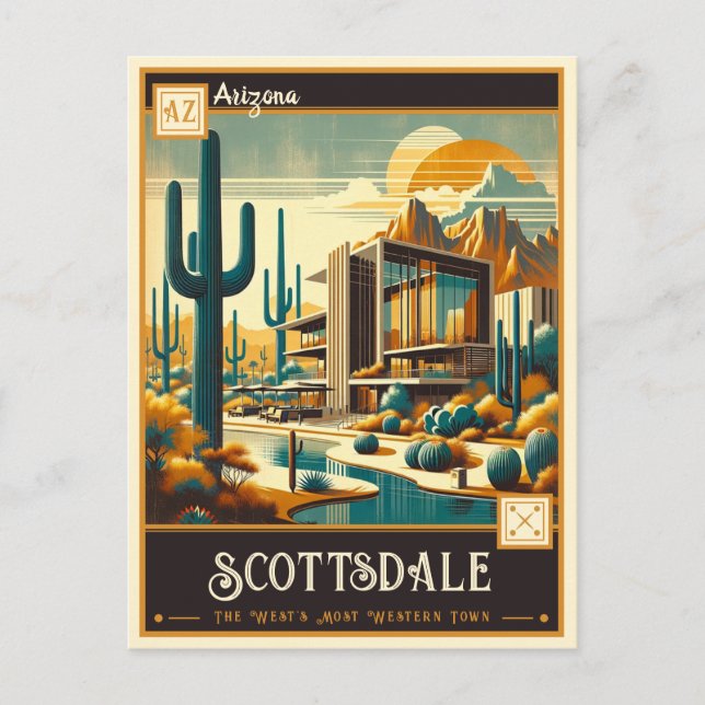 Scottsdale, Arizona | Vintage Postcard (Front)