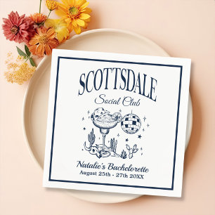 Scottsdale Bachelorette Party Vintage Grey Paper Napkin