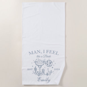 Scottsdale Bachelorette Retro Modern Beach Towel
