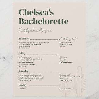 Scottsdale Bachelorette Weekend Itinerary
