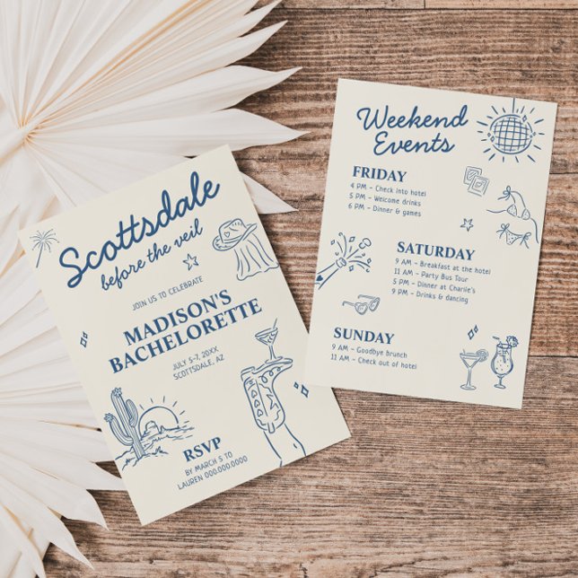 Scottsdale Before The Veil Bachelorette Invitation (Creator Uploaded)