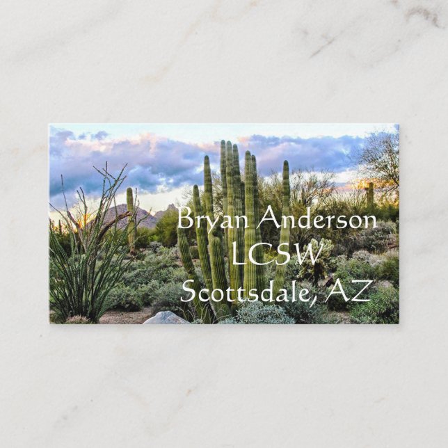 Scottsdale Succulent Sunset Appointment Card (Front)